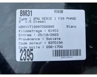 Joint de porte arriere gauche BMW SERIE 1 F20 PHASE 2 Diesel