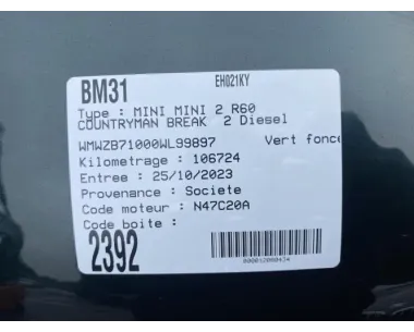 Leve vitre electrique avant gauche MINI MINI 2 R60 COUNTRYMAN BREAK Diesel