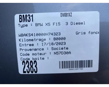 Kit enjoliveur interieur BMW X5 F15 Diesel