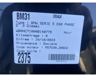 Moteur essuie glace avant BMW SERIE 5 E60 PHASE 2 Diesel