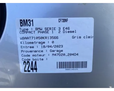 Aerateur tableau de bord avant gauche BMW SERIE 3 E46 COMPACT PHASE 1 Diesel