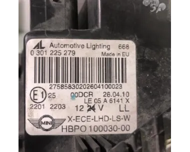 Optique avant principal gauche (feux)(phare) MINI MINI 2 R56 PHASE 2 Essence