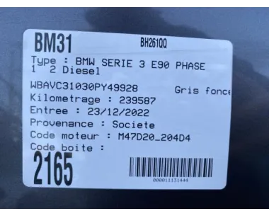 Aerateur tableau de bord avant droit BMW SERIE 3 E90 PHASE 1 Diesel