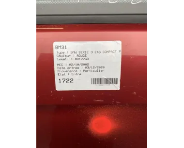 Optique avant principal gauche (feux)(phare) BMW SERIE 3 E46 COMPACT PHASE 1 Diesel