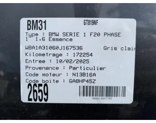 Pare choc arriere BMW SERIE 1 F20 PHASE 1 Essence 2