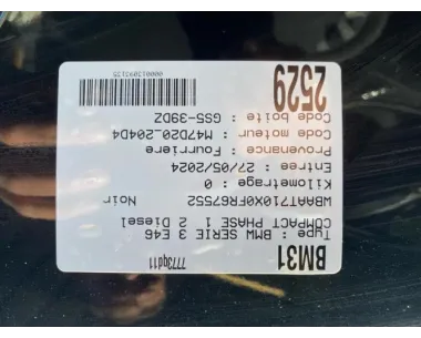 Com (Bloc Contacteur Tournant+Commodo Essuie Glace+Commodo Phare) BMW SERIE 3 E46 COMPACT PHASE 1 Diesel