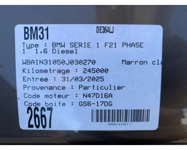 Optique avant principal droit (feux)(phare) BMW SERIE 1 F21 PHASE 1 Diesel