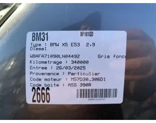 Leve vitre electrique arriere droit BMW X5 E53 Diesel 2