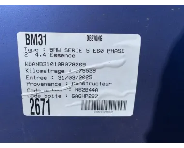 Renfort pare choc avant (traverse) BMW SERIE 5 E60 PHASE 2 Essence