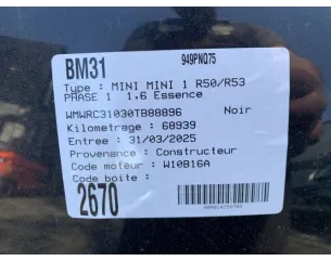 Etrier arriere gauche (freinage) MINI MINI 1 R50/R53 PHASE 1 Essence 2