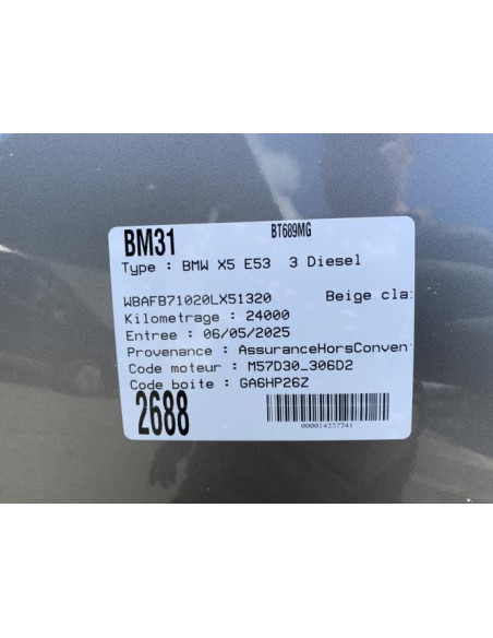 Verin de capot BMW X5 E53 Diesel