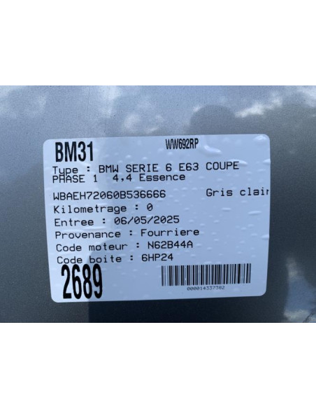 Condenseur de clim BMW SERIE 6 E63 COUPE PHASE 1 Essence