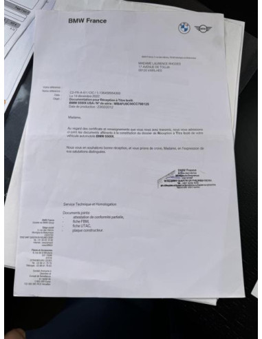 Toit ouvrant BMW SERIE 5 F10 PHASE 1 Essence