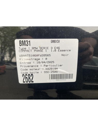 Compteur BMW SERIE 3 E46 COMPACT PHASE 1 Essence