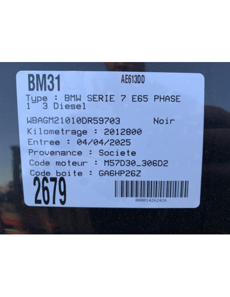 Ventilateur chauffage BMW SERIE 7 E65 PHASE 1 Diesel