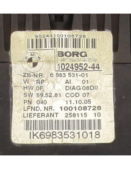 Compteur BMW SERIE 1 E87 PHASE 1 Diesel