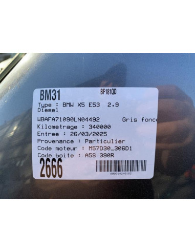 Amortisseur avant droit BMW X5 E53 Diesel