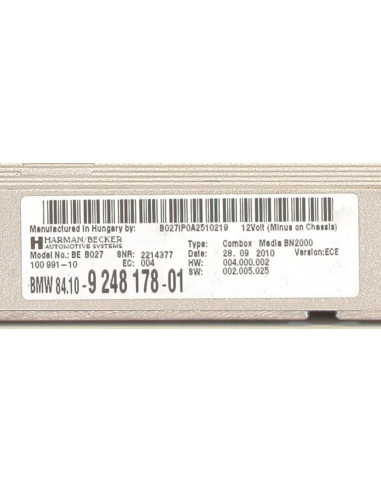 Calculateur BMW SERIE 1 E87 PHASE 2 Diesel