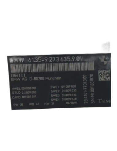 Calculateur BMW X3 F25 PHASE 1 Diesel