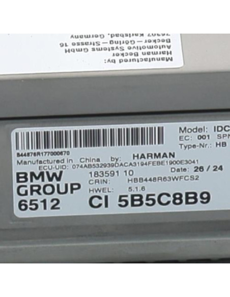 Autoradio d'origine BMW X1L U12 