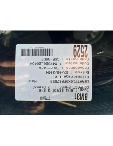 Verin de coffre BMW SERIE 3 E46 COMPACT PHASE 1 Diesel