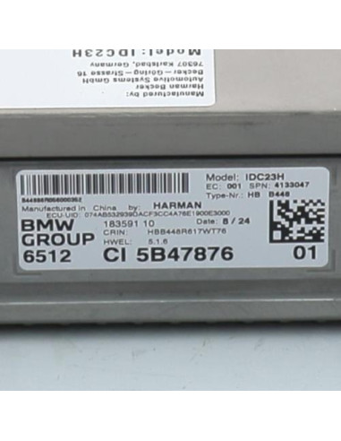 Autoradio d'origine BMW X1L U12 