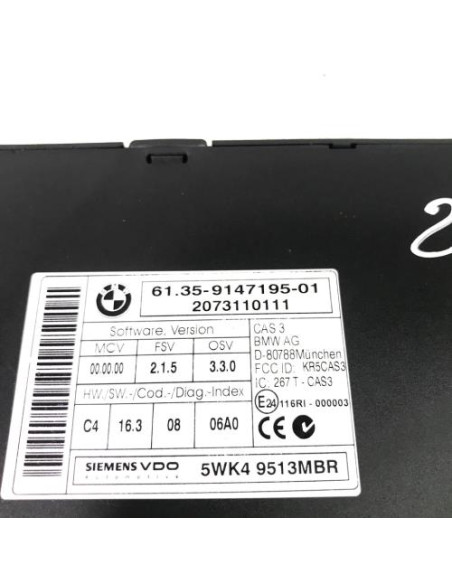 Calculateur BMW SERIE 3 E90 PHASE 1 Essence