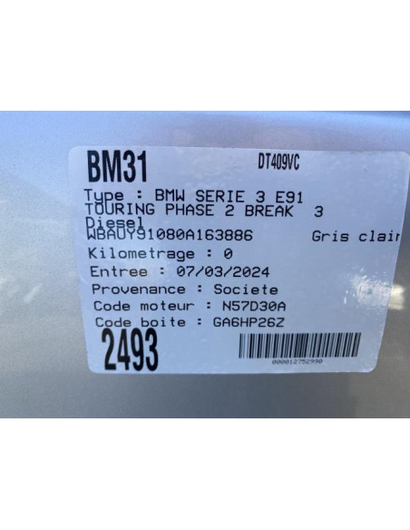 Support de pare chocs arriere BMW SERIE 3 E91 TOURING PHASE 2 BREAK Diesel