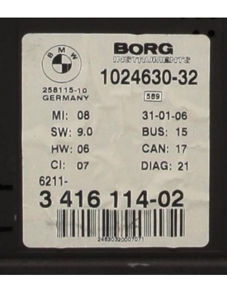 Compteur BMW X3 E83 PHASE 1 