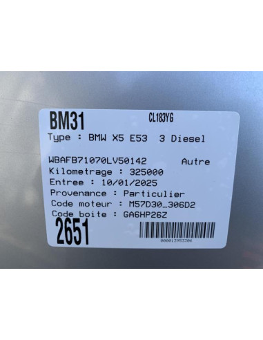 Ceinture arriere droit BMW X5 E53 Diesel