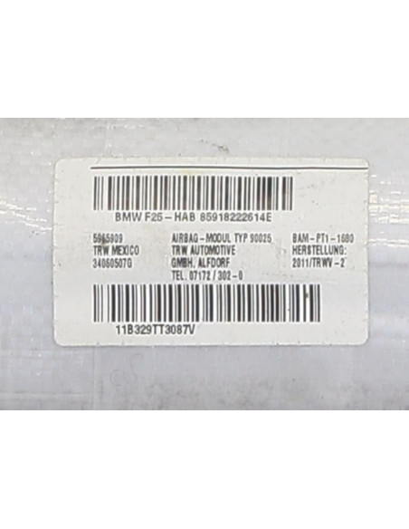 Air bag rideau droit BMW X3 F25 PHASE 1 Diesel