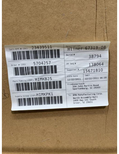 Ciel de toit BMW X3 F25 PHASE 1 Diesel