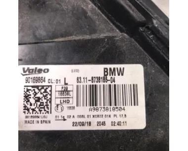 Optique avant principal gauche (feux)(phare) BMW X2 F39 