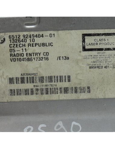 Autoradio d'origine BMW SERIE 1 E87 PHASE 2 Diesel