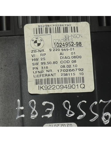 Compteur BMW SERIE 1 E87 PHASE 2 Diesel