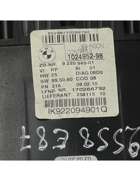 Compteur BMW SERIE 1 E87 PHASE 2 Diesel