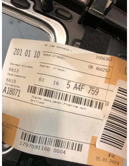 Console central (interieur plastique) BMW SERIE 7 G70 