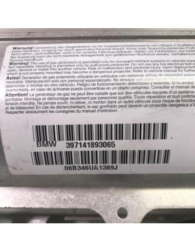 Air bag passager BMW SERIE 7 E65 PHASE 1 
