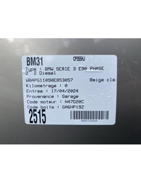 Porte arriere gauche BMW SERIE 3 E90 PHASE 2 Diesel