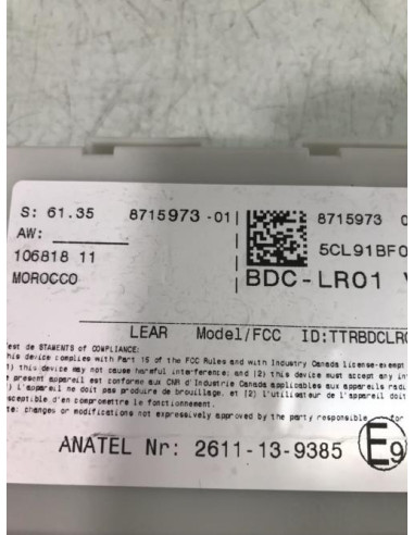 Porte fusible BMW X1 F48 PHASE 1 