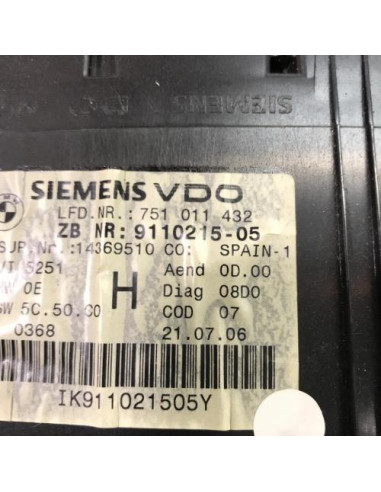 Compteur BMW SERIE 3 E90 PHASE 1 Diesel