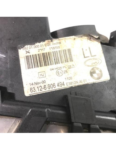 Optique avant principal droit (feux)(phare) BMW SERIE 3 E46 PHASE 1 Essence