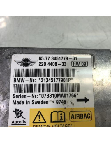 Boitier air bag MINI MINI 2 R55 CLUBMAN PHASE 1 BREAK Essence