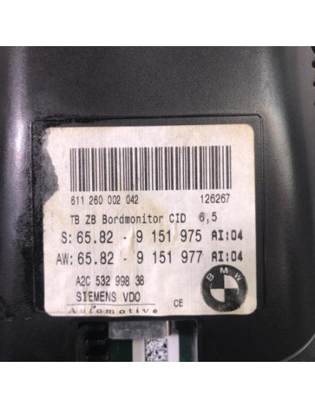 Ecran GPS BMW SERIE 5 E60 PHASE 2 Diesel