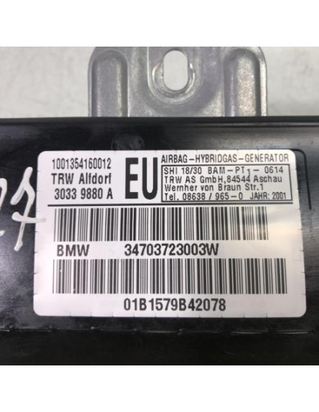 Air bag lateral droit BMW SERIE 3 E46 TOURING PHASE 1 BREAK Diesel