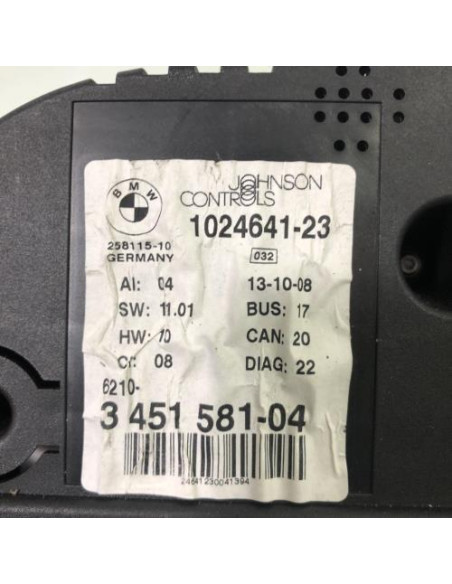 Compteur BMW X3 E83 PHASE 2 Diesel