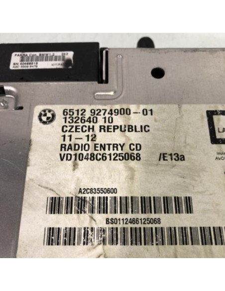 Autoradio d'origine BMW SERIE 1 F21 PHASE 1 Essence