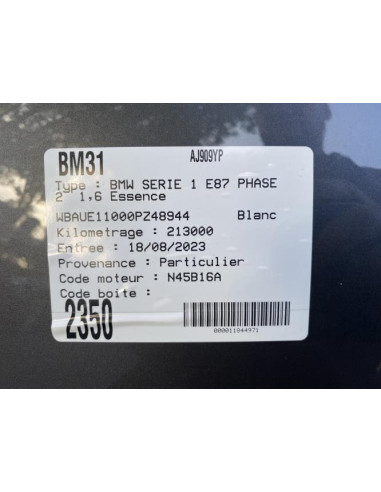 Filtre a charbon actif BMW SERIE 1 E87 PHASE 2 Essence