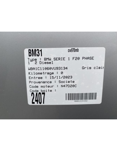 Bras essuie glace avant droit BMW SERIE 1 F20 PHASE 1 Diesel