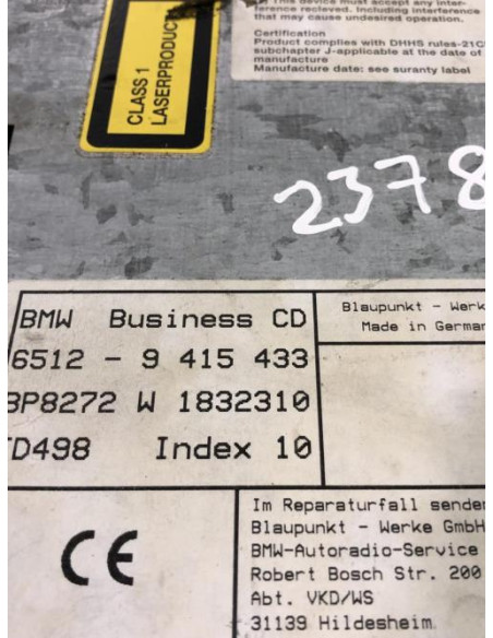 Autoradio d'origine BMW SERIE 3 E36 CABRIO Essence